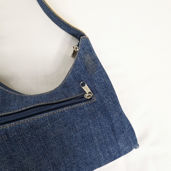 Y2k Mudd Denim Embroidered Butterfly Floral Mini Shoulder Bag - Picture 3 of 9